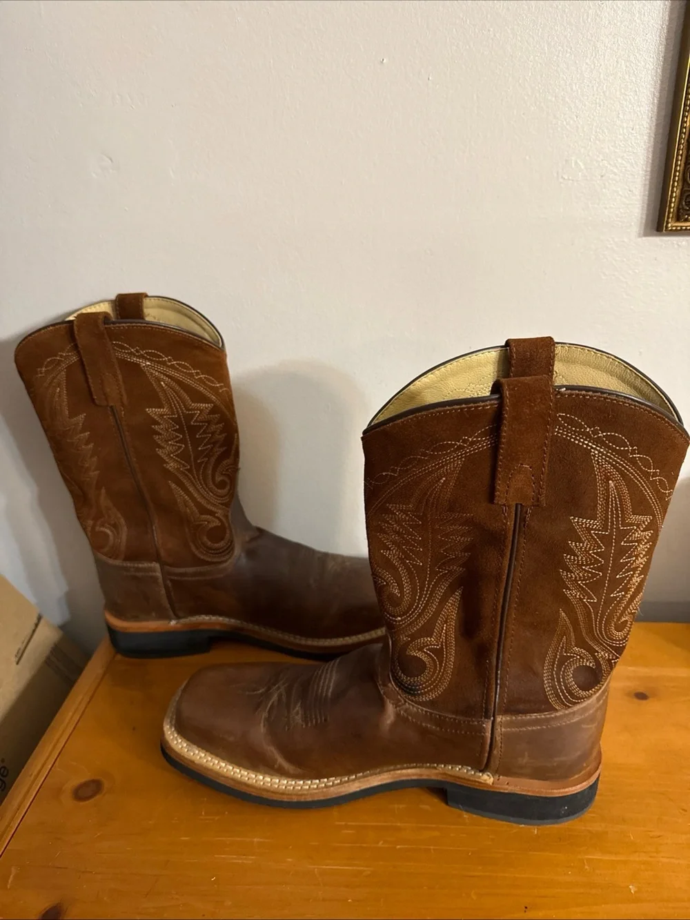 Smoky Mountain Boots Men’s Boonville Square Toe Leather Sz 10.5 Western Boots